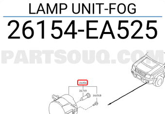 Nissan 26154EA525 LAMP UNIT-FOG