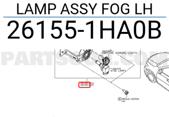 Nissan 261551HA0B LAMP ASSY FOG LH