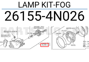 Nissan 261554N026 LAMP KIT-FOG