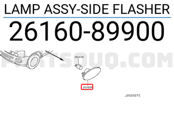 Nissan 2616089900 LAMP ASSY-SIDE FLASHER
