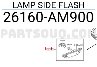 Nissan 26160AM900 LAMP SIDE FLASH