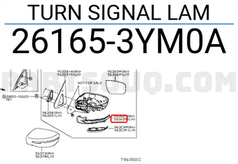 Nissan 261653YM0A TURN SIGNAL LAM