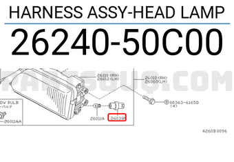 Nissan 2624050C00 HARNESS ASSY-HEAD LAMP