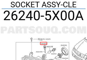Nissan 262405X00A SOCKET ASSY-CLE