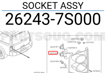 Nissan 262437S000 SOCKET ASSY