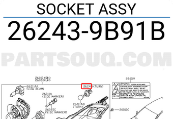 Nissan 262439B91B SOCKET ASSY