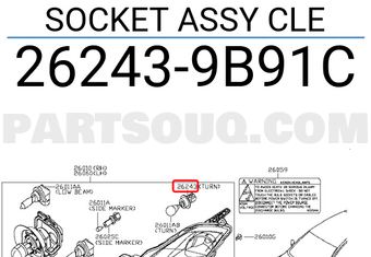Nissan 262439B91C SOCKET ASSY CLE