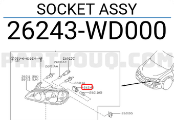 Nissan 26243WD000 SOCKET ASSY