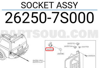Nissan 262507S000 SOCKET ASSY