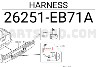 Nissan 26251EB71A HARNESS
