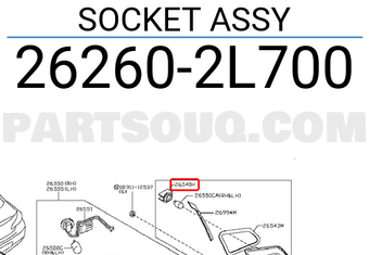Nissan 262602L700 SOCKET ASSY