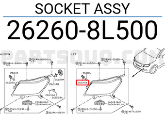 Nissan 262608L500 SOCKET ASSY