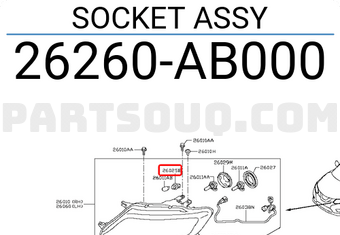Nissan 26260AB000 SOCKET ASSY
