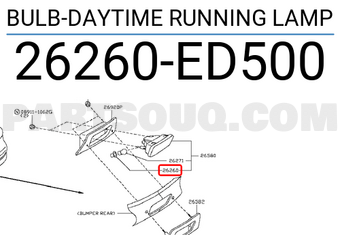 Nissan 26260ED500 BULB-DAYTIME RUNNING LAMP