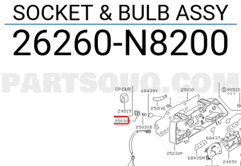 Nissan 26260N8200 SOCKET & BULB ASSY