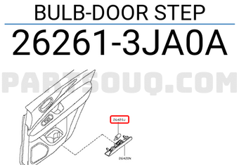 Nissan 262613JA0A BULB-DOOR STEP
