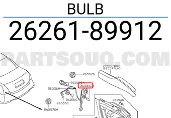 Nissan 2626189912 BULB
