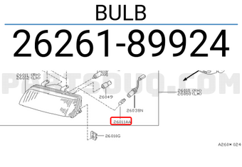 Nissan 2626189924 BULB