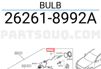 Nissan 262618992A BULB