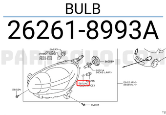 Nissan 262618993A BULB