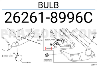 Nissan 262618996C BULB