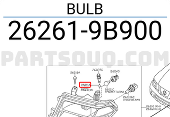 Nissan 262619B900 BULB