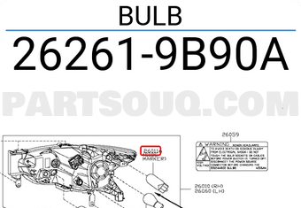 Nissan 262619B90A BULB
