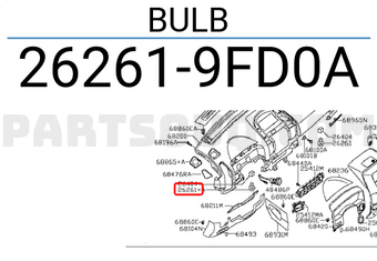 Nissan 262619FD0A BULB