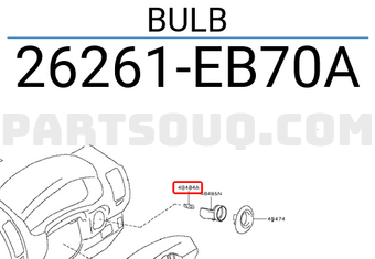 Nissan 26261EB70A BULB