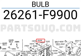 Nissan 26261F9900 BULB