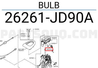 Nissan 26261JD90A BULB