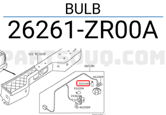 Nissan 26261ZR00A BULB