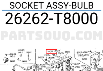 Nissan 26262T8000 SOCKET ASSY-BULB