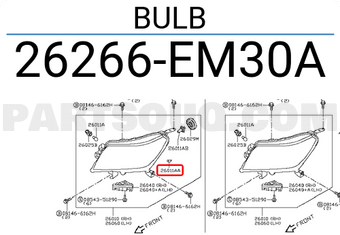Nissan 26266EM30A BULB