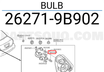 Nissan 262719B902 BULB