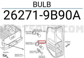 Nissan 262719B90A BULB