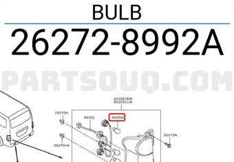Nissan 262728992A BULB