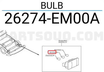 Nissan 26274EM00A BULB
