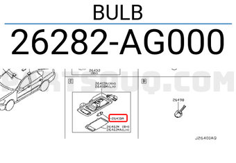 Nissan 26282AG000 BULB