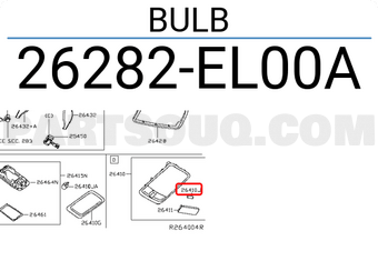 Nissan 26282EL00A BULB