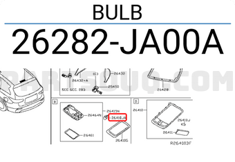 Nissan 26282JA00A BULB
