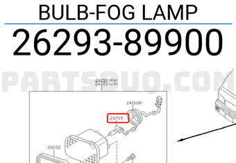 Nissan 2629389900 BULB-FOG LAMP