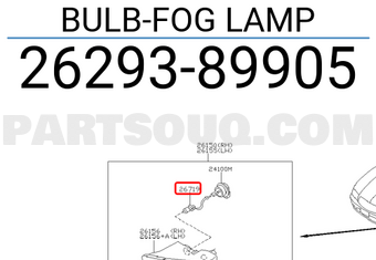 Nissan 2629389905 BULB-FOG LAMP