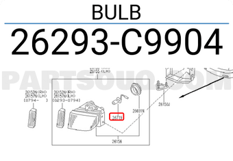 Nissan 26293C9904 BULB