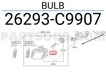 Nissan 26293C9907 BULB