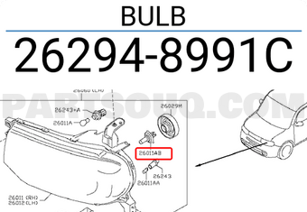Nissan 262948991C BULB