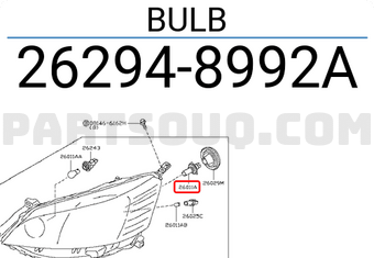 Nissan 262948992A BULB