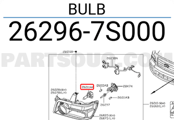Nissan 262967S000 BULB
