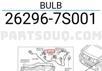 Nissan 262967S001 BULB