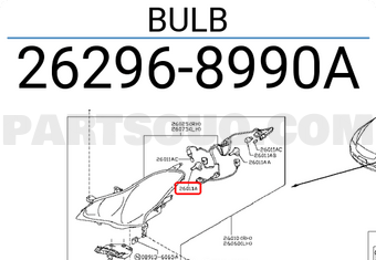 Nissan 262968990A BULB